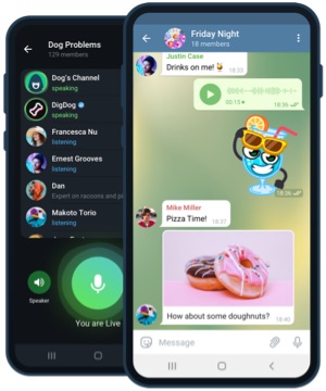 Telegram Android App auf einem Smartphone